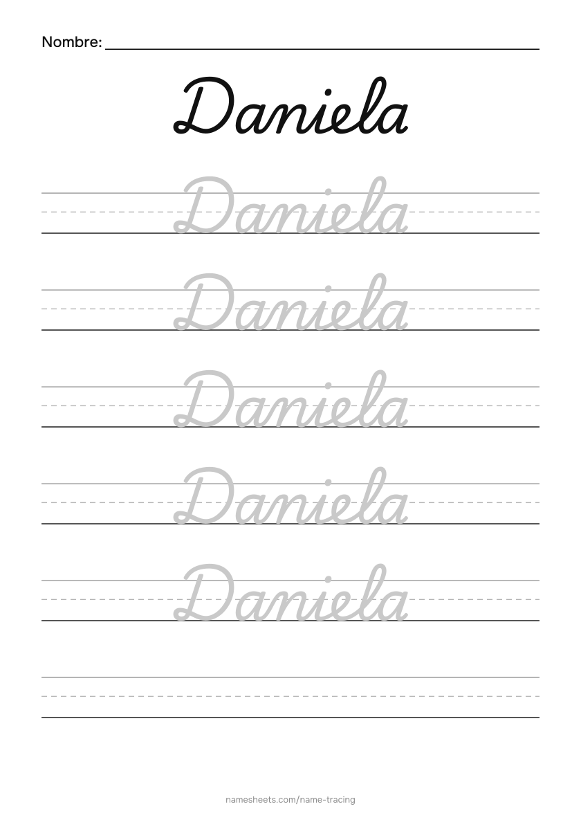 Cursiva: Daniela