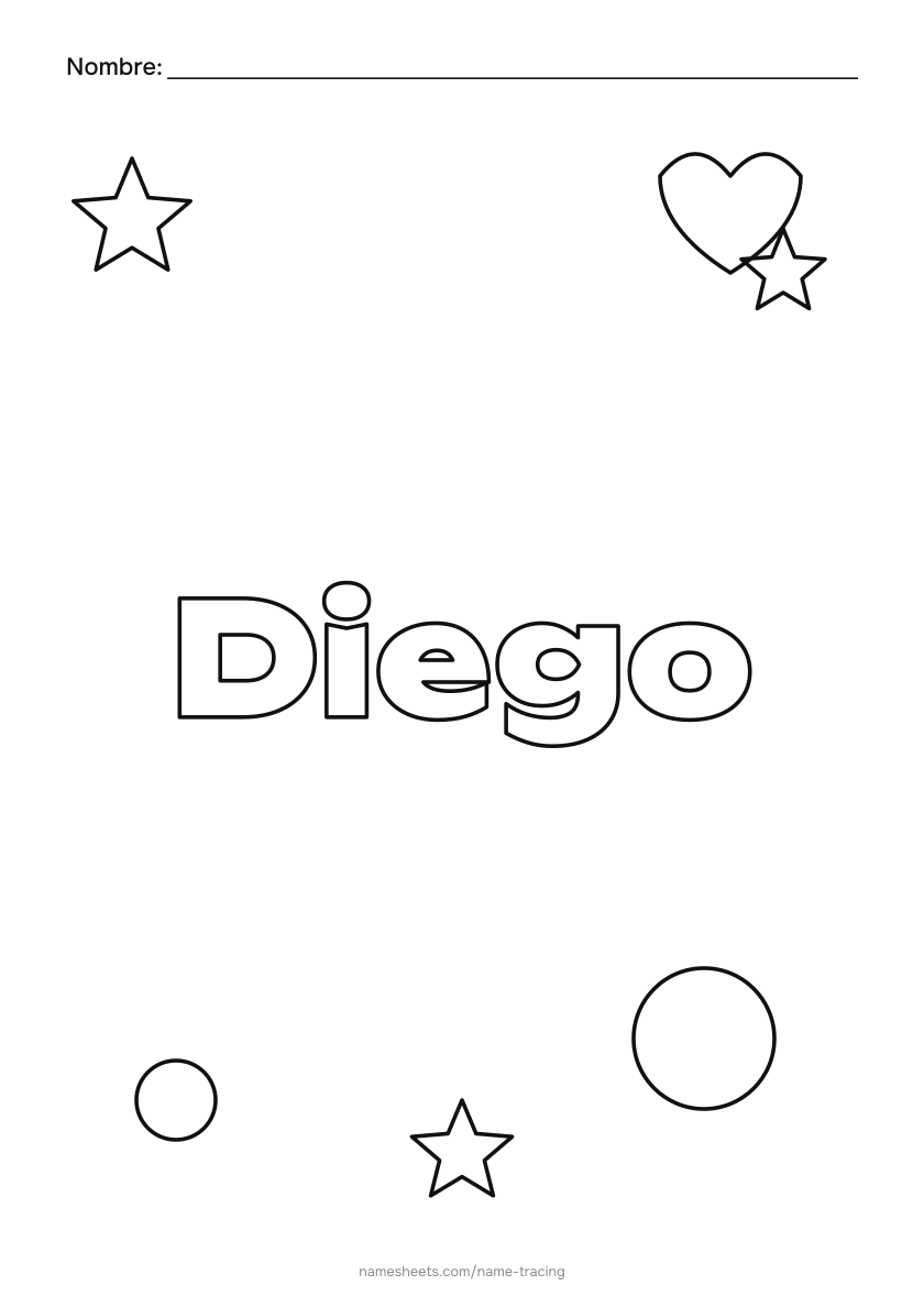 Para colorear: Diego