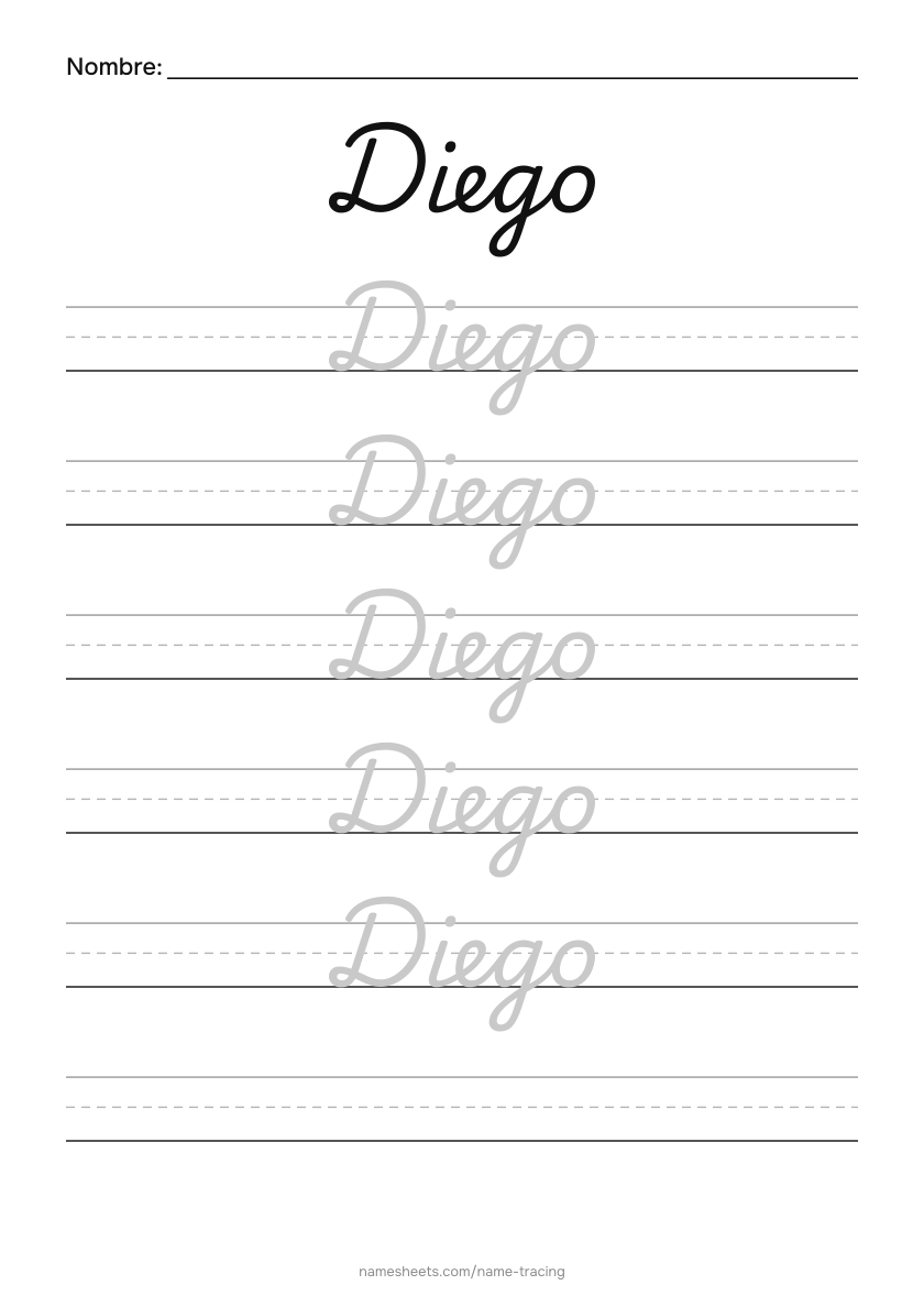 Cursiva: Diego