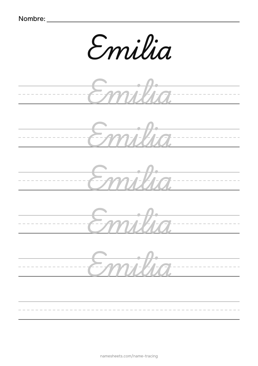Cursiva: Emilia