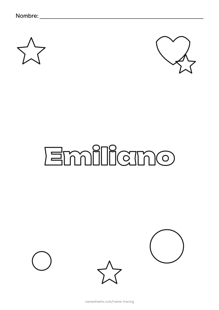 Para colorear: Emiliano