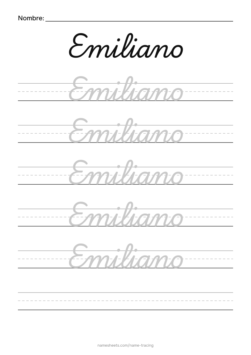 Cursiva: Emiliano