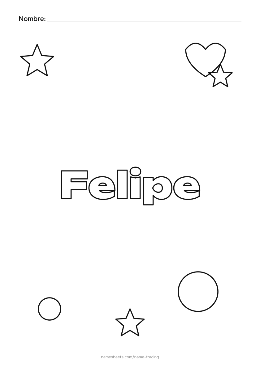 Para colorear: Felipe