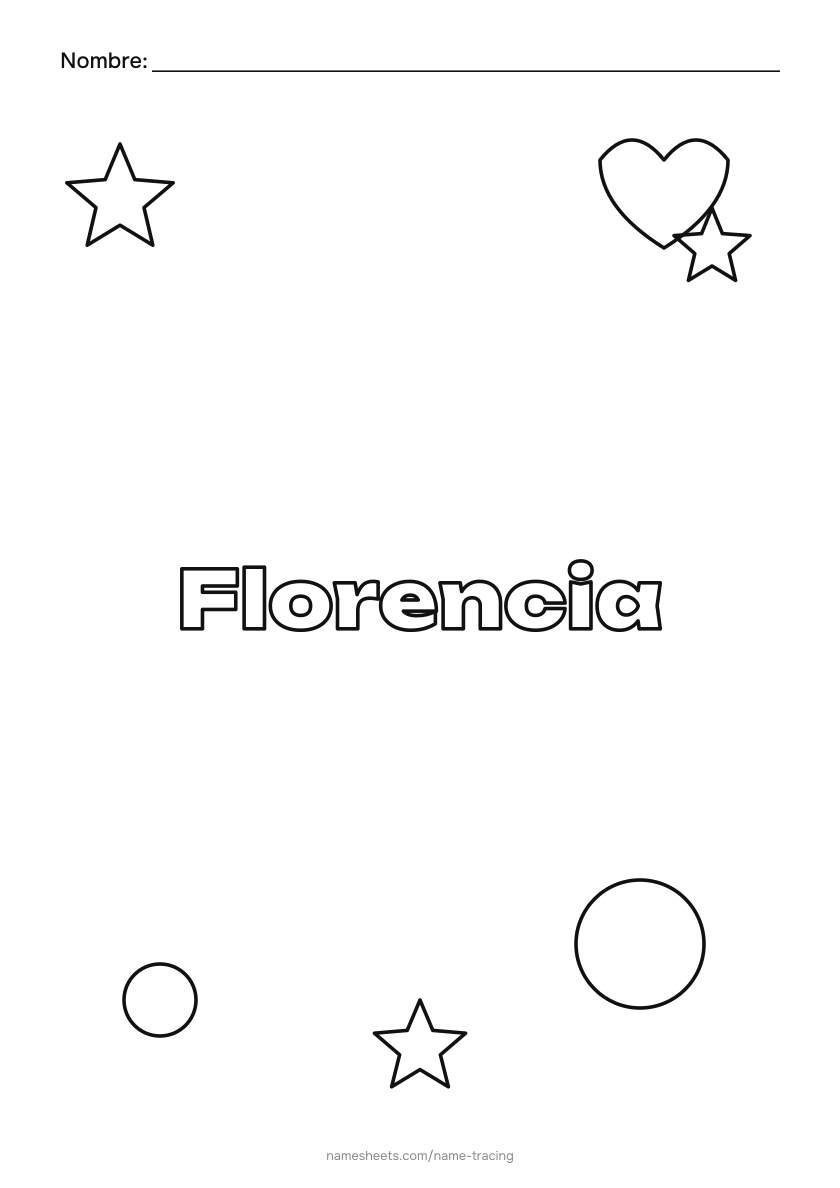 Para colorear: Florencia