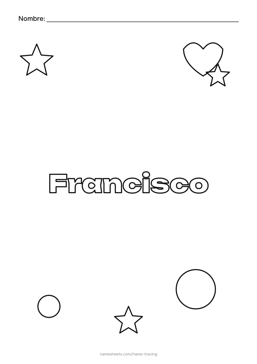 Para colorear: Francisco