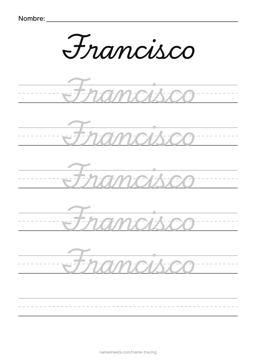 Cursiva: Francisco