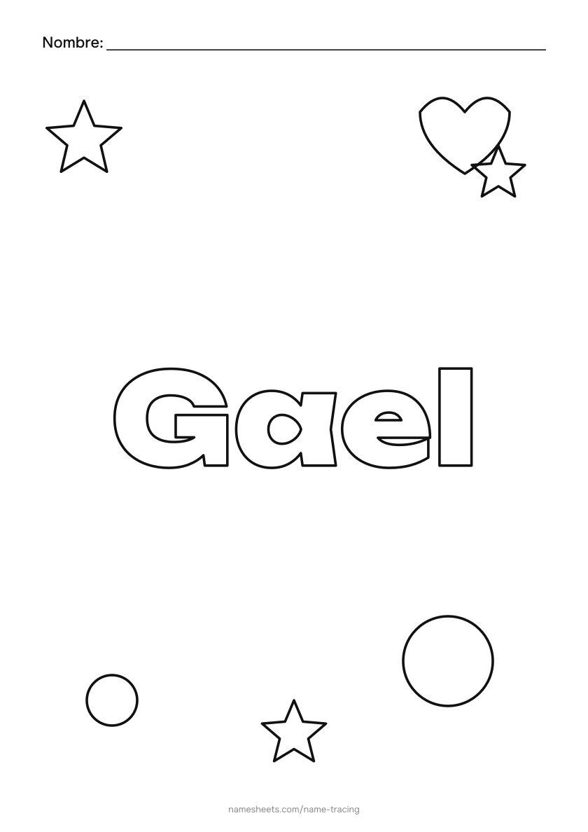 Para colorear: Gael