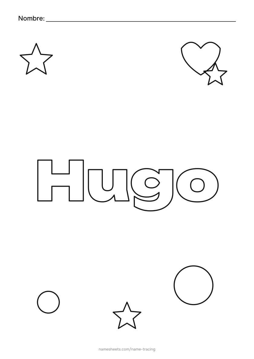 Para colorear: Hugo