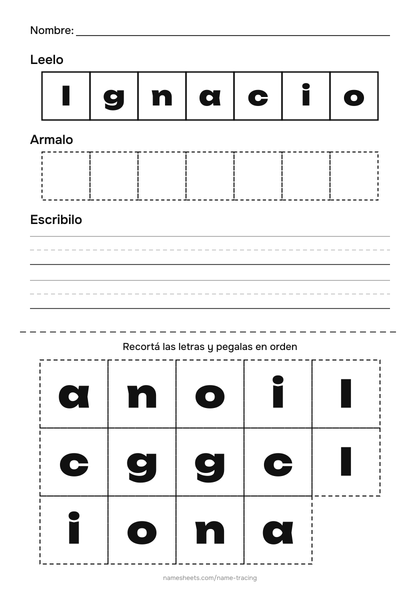 Recortar y pegar: Ignacio