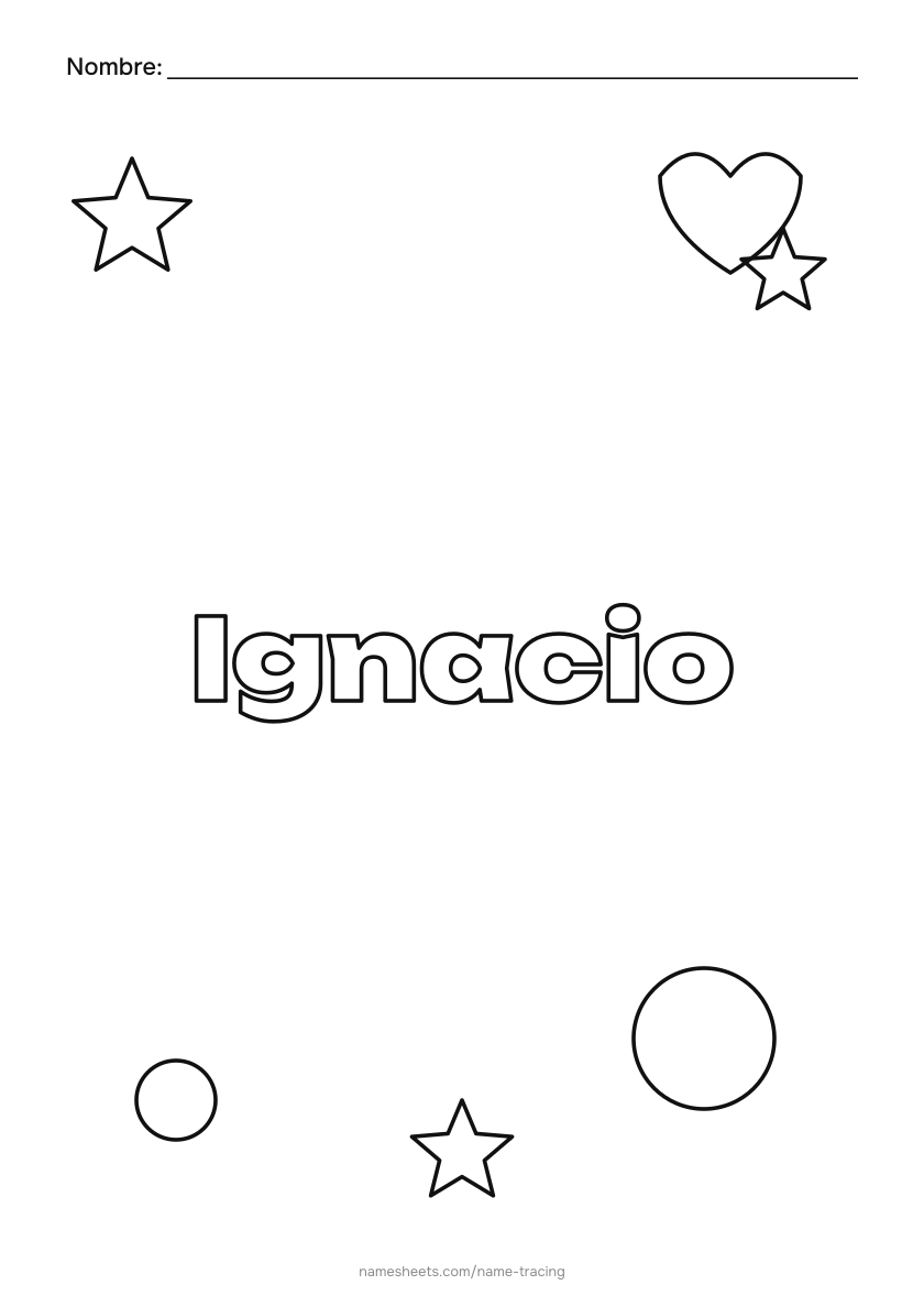 Para colorear: Ignacio