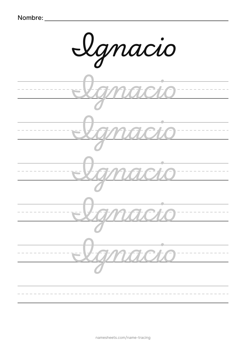 Cursiva: Ignacio
