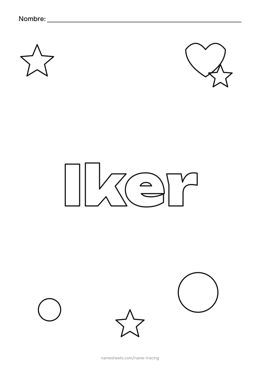 Para colorear: Iker