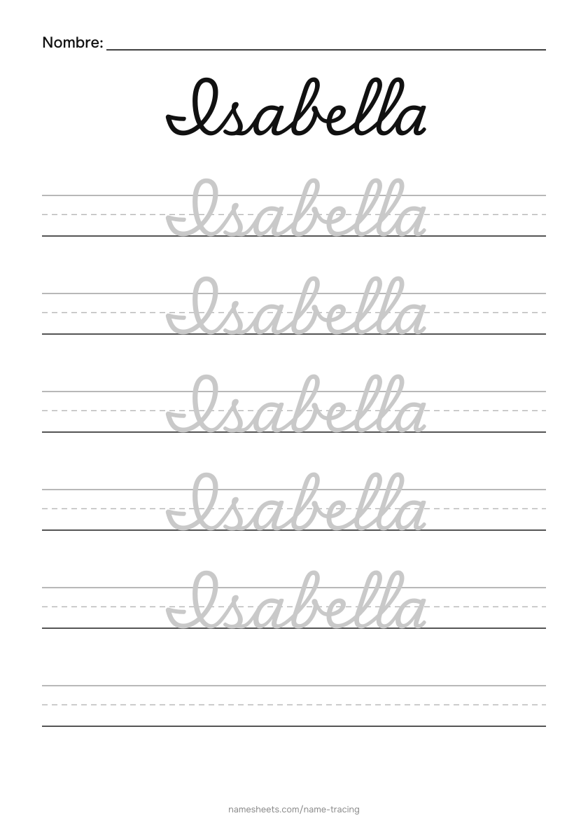 Cursiva: Isabella