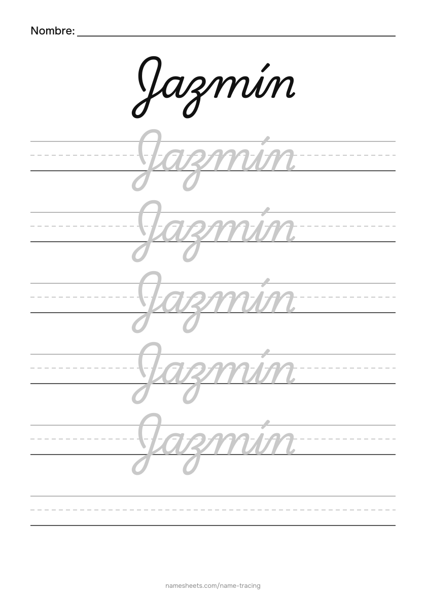 Cursiva: Jazmín