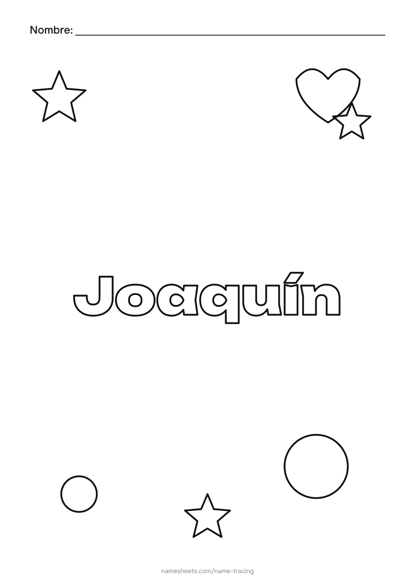 Para colorear: Joaquín