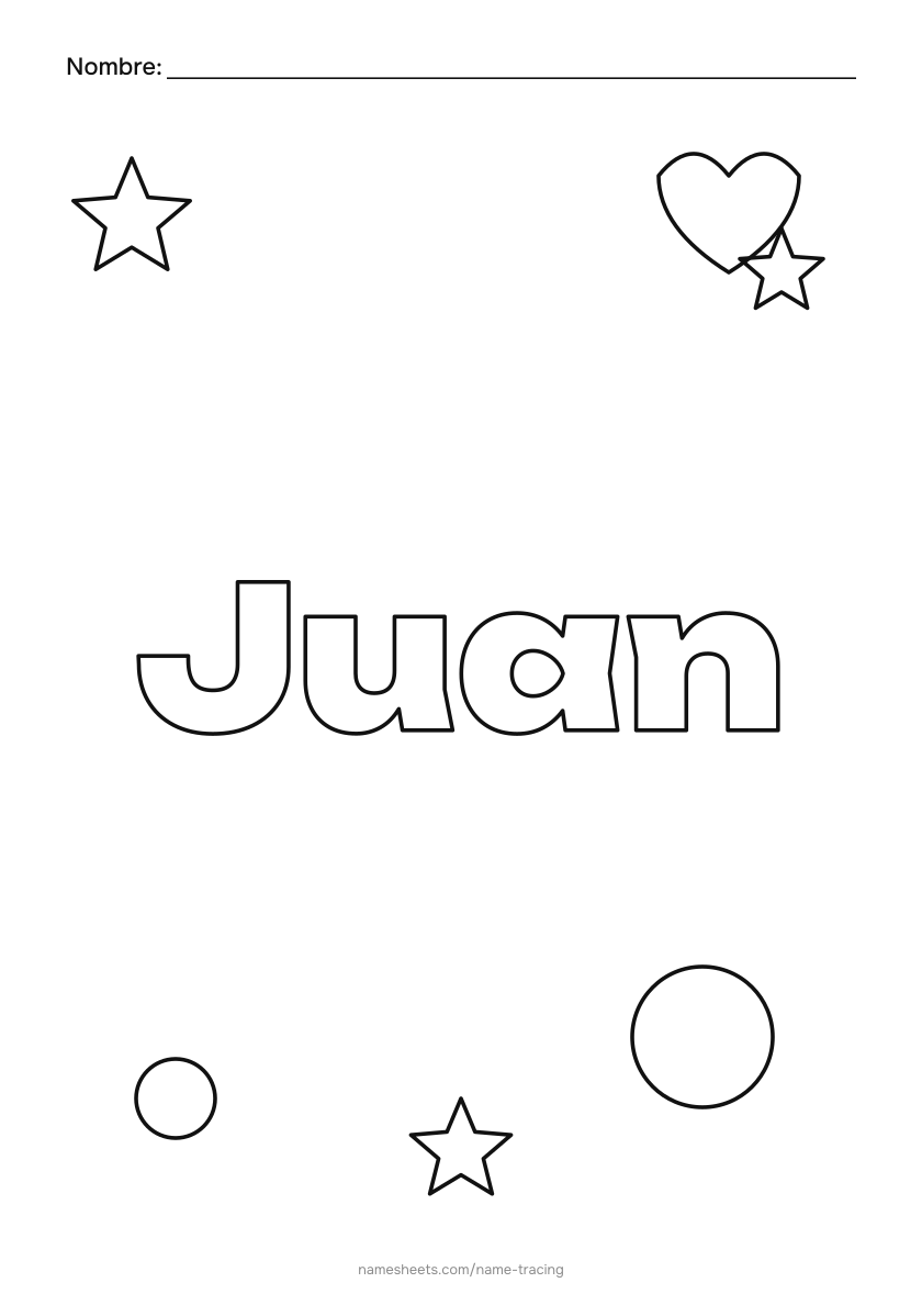 Para colorear: Juan