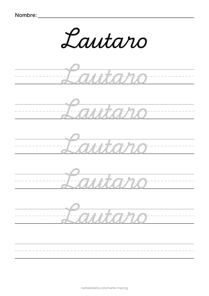 Cursiva: Lautaro