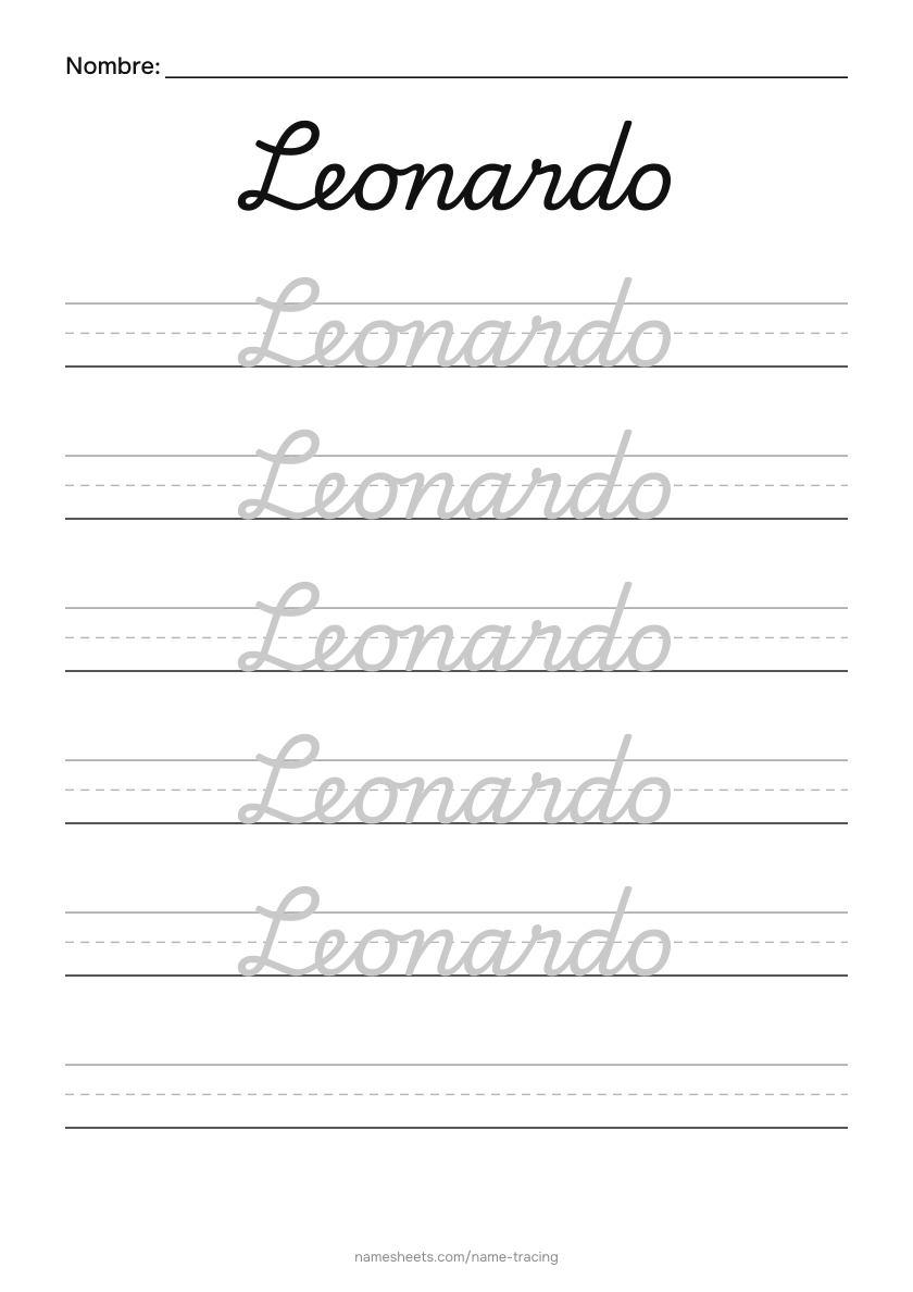 Cursiva: Leonardo