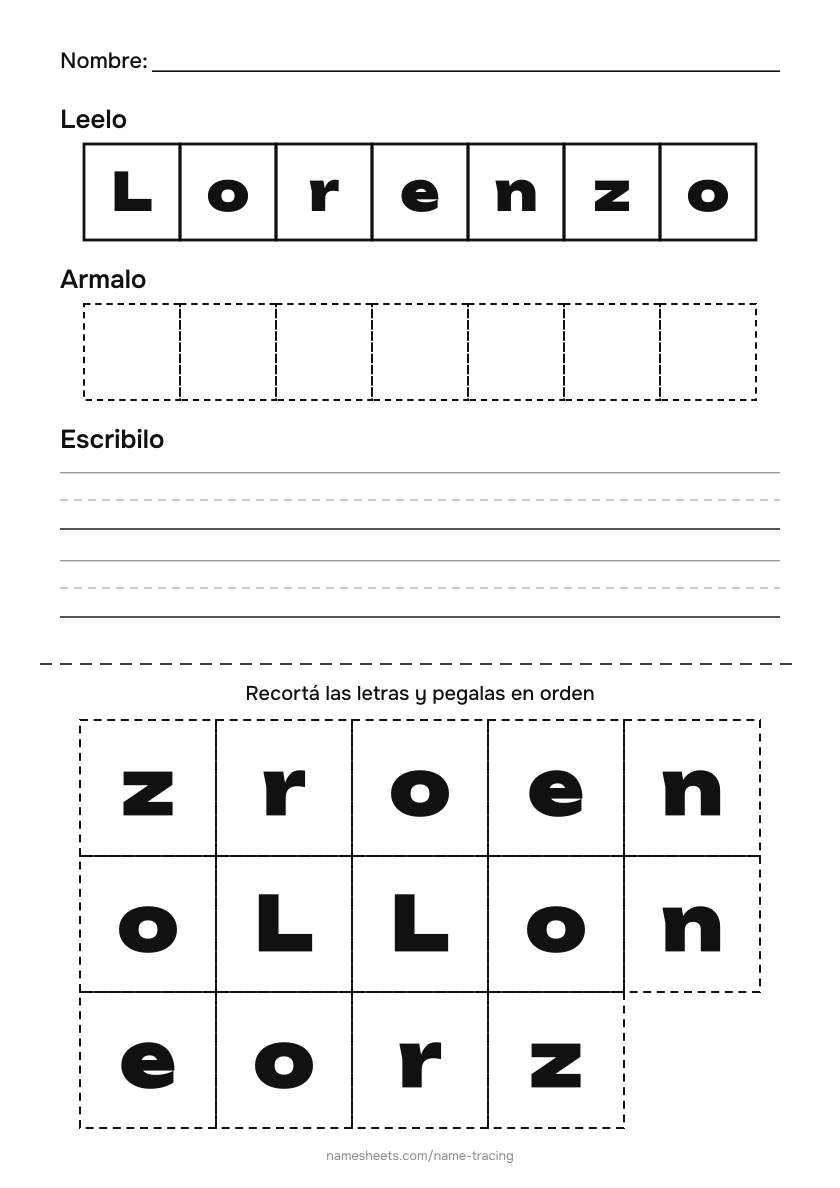 Recortar y pegar: Lorenzo