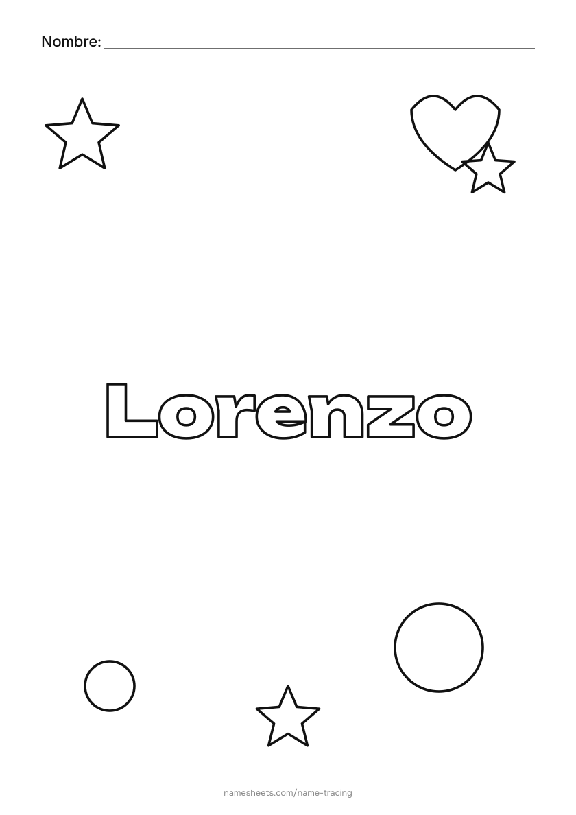 Para colorear: Lorenzo