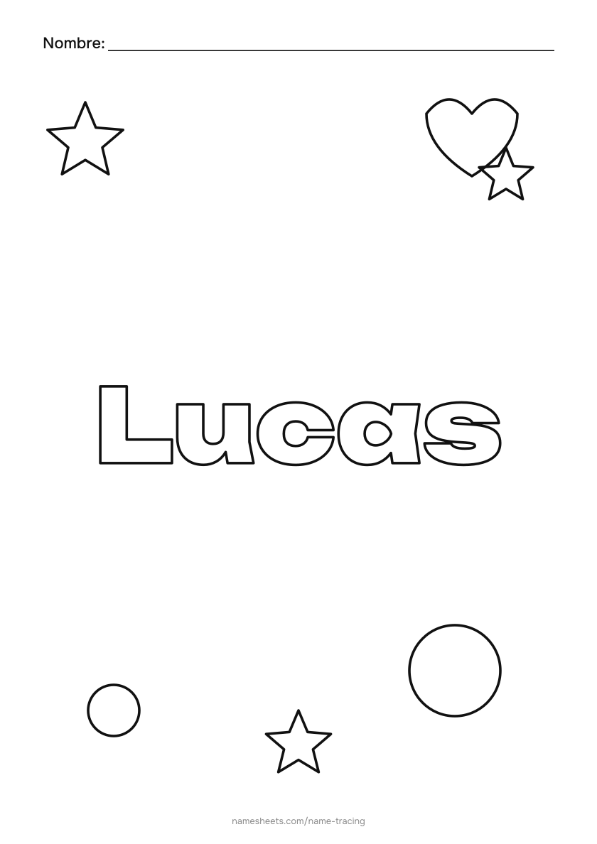 Para colorear: Lucas