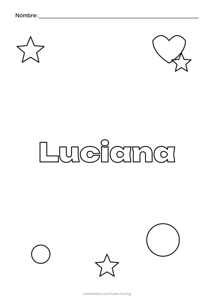 Para colorear: Luciana
