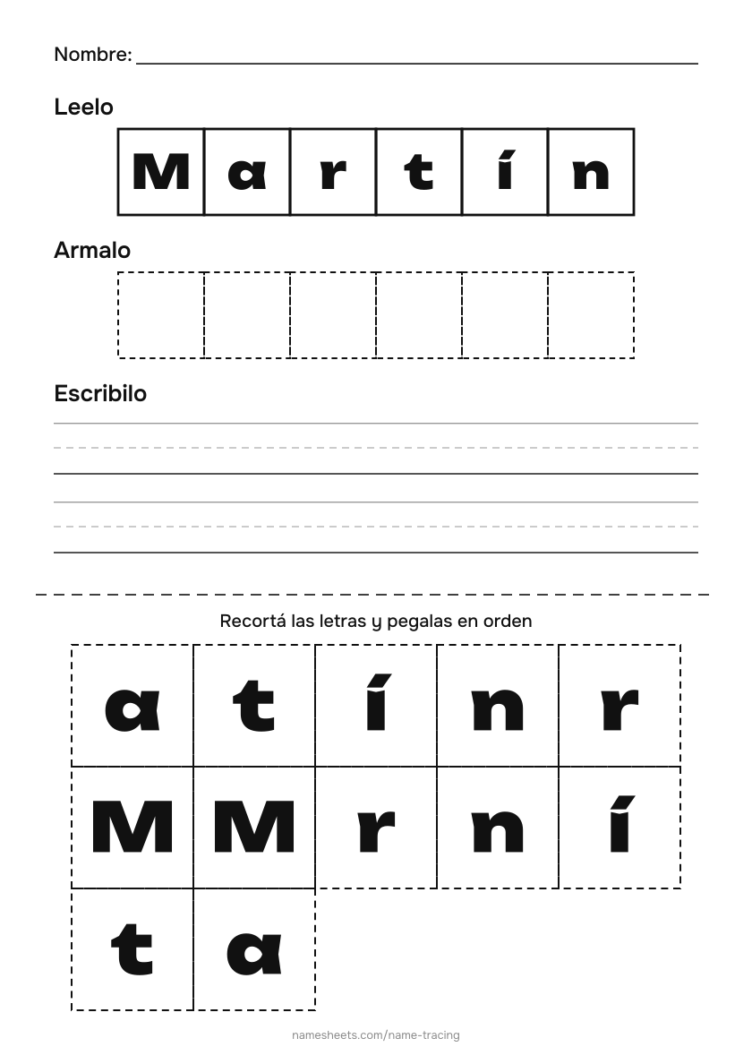 Recortar y pegar: Martín