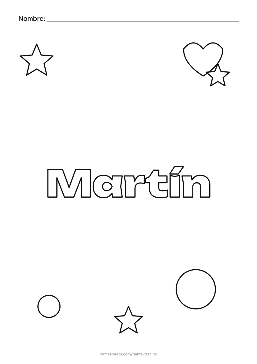 Para colorear: Martín