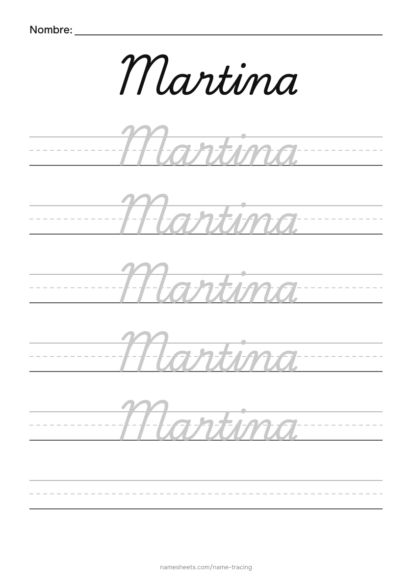 Cursiva: Martina
