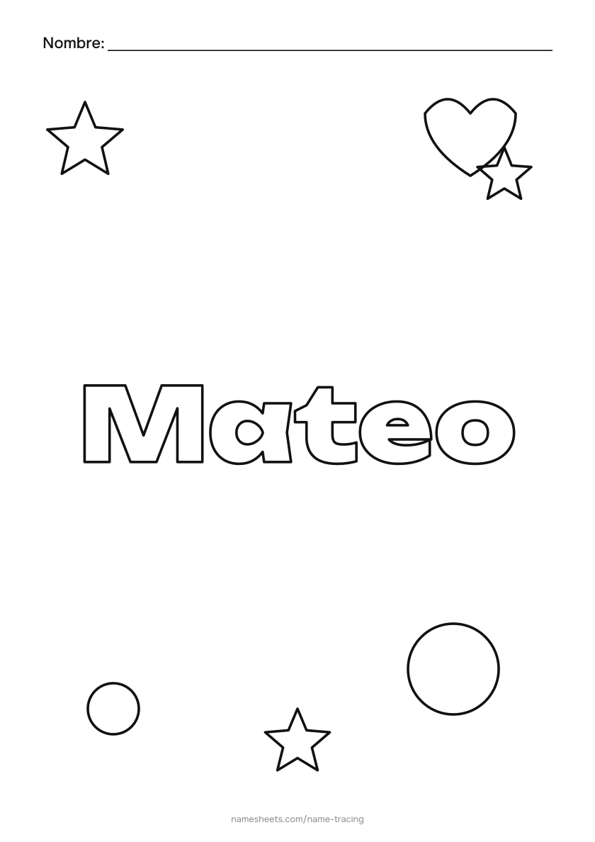 Para colorear: Mateo