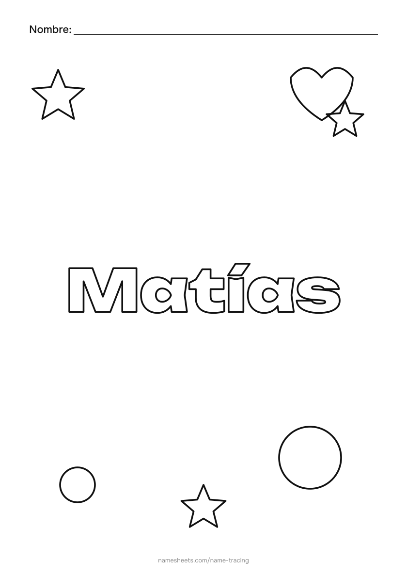 Para colorear: Matías