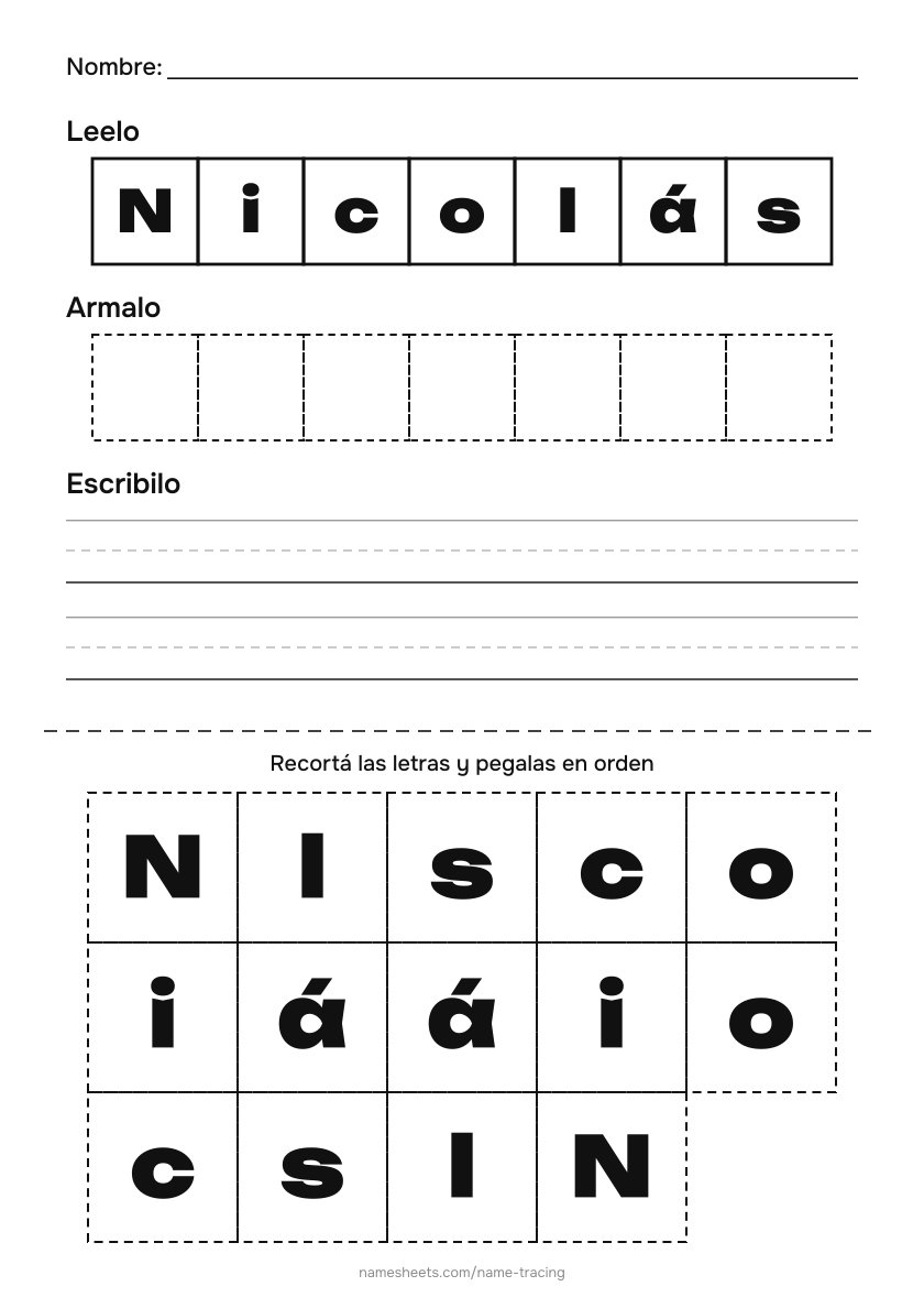 Recortar y pegar: Nicolás