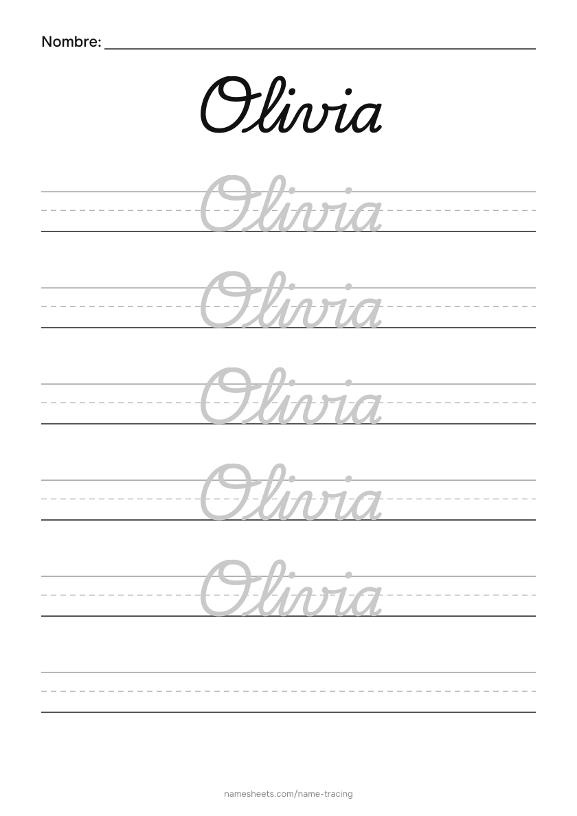 Cursiva: Olivia