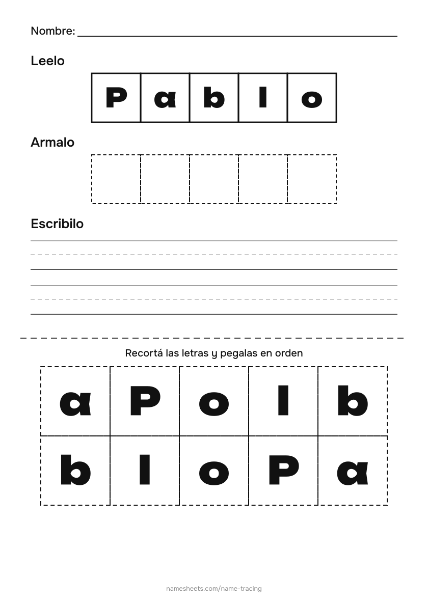 Recortar y pegar: Pablo