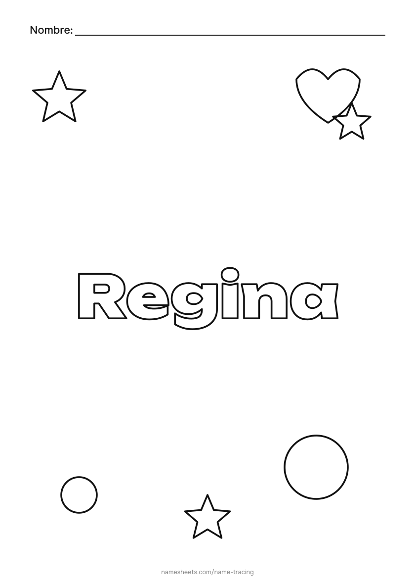 Para colorear: Regina