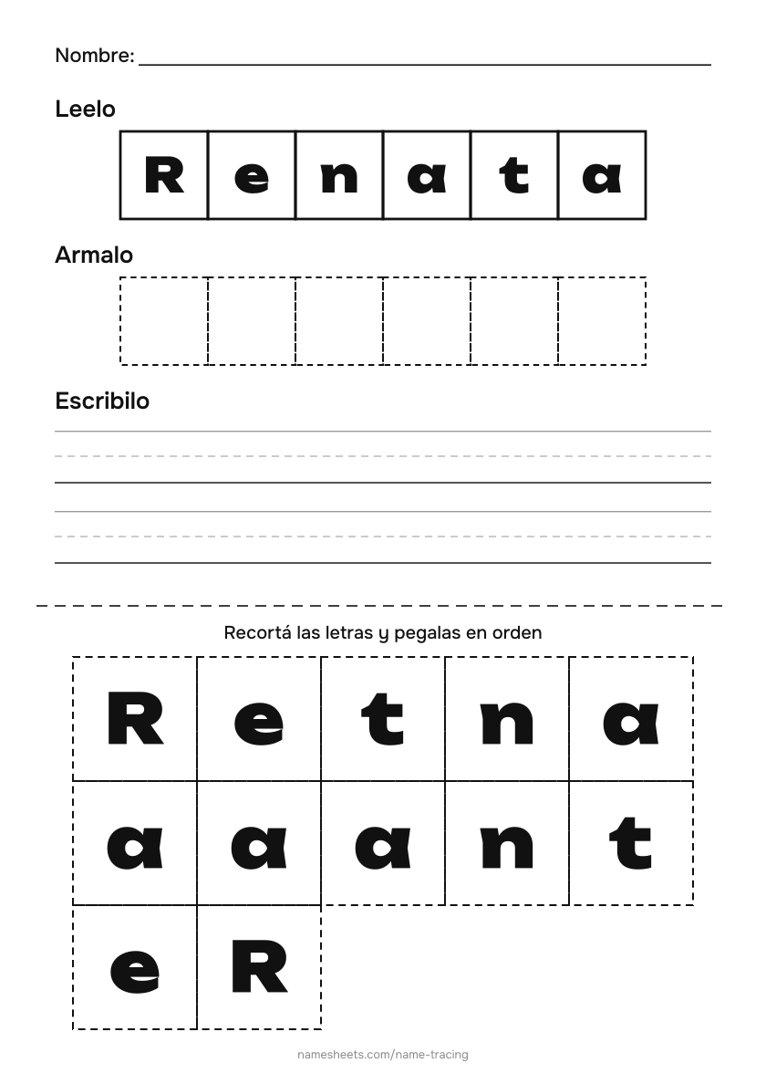 Recortar y pegar: Renata