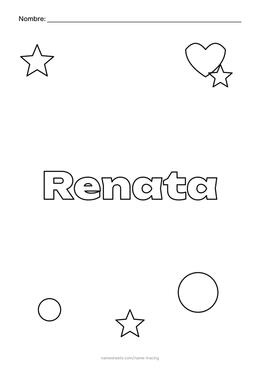 Para colorear: Renata