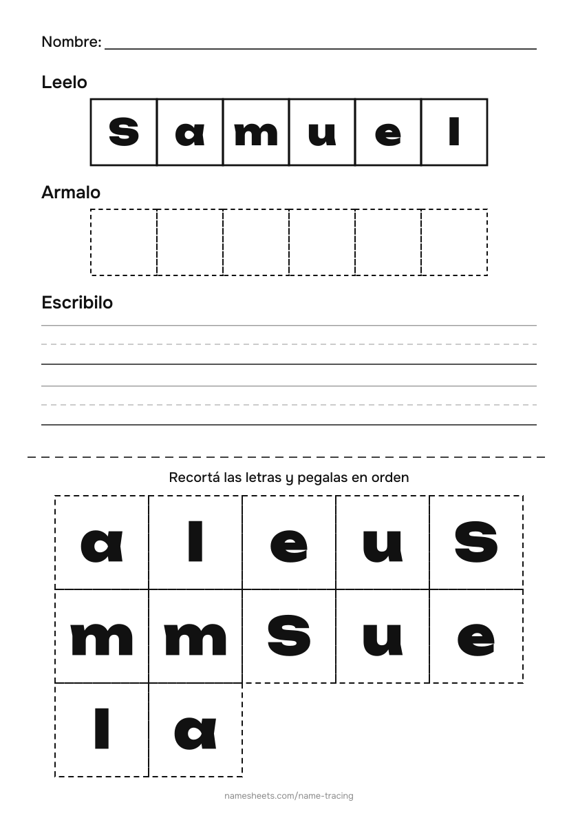 Recortar y pegar: Samuel