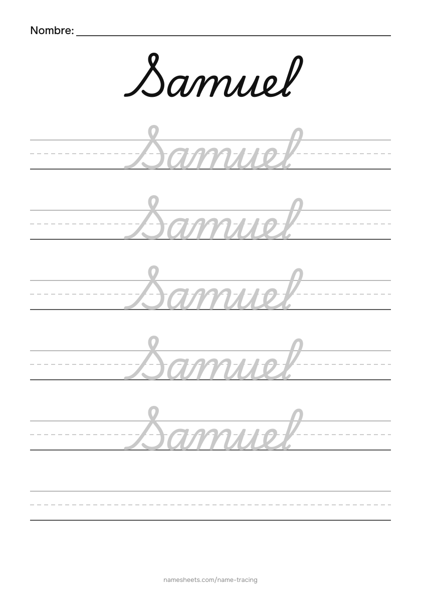 Cursiva: Samuel
