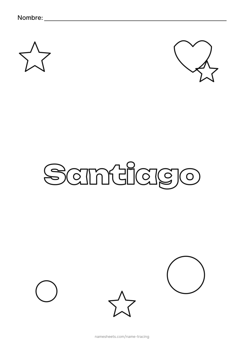 Para colorear: Santiago
