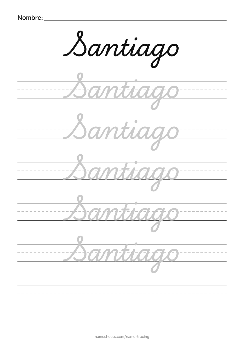 Cursiva: Santiago