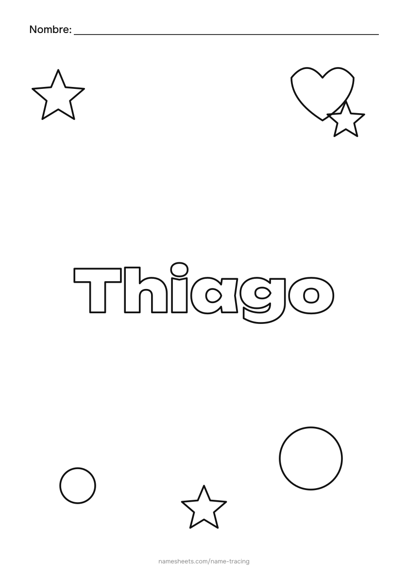 Para colorear: Thiago