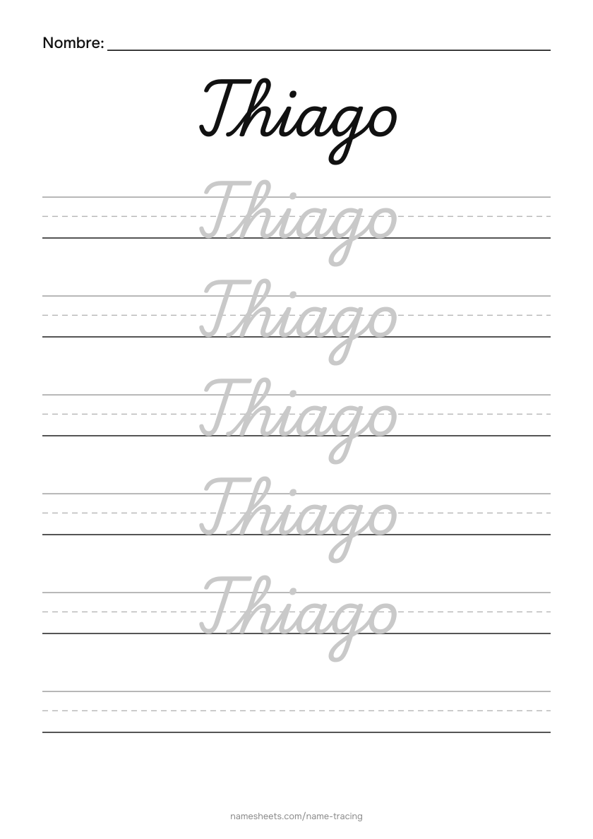 Cursiva: Thiago
