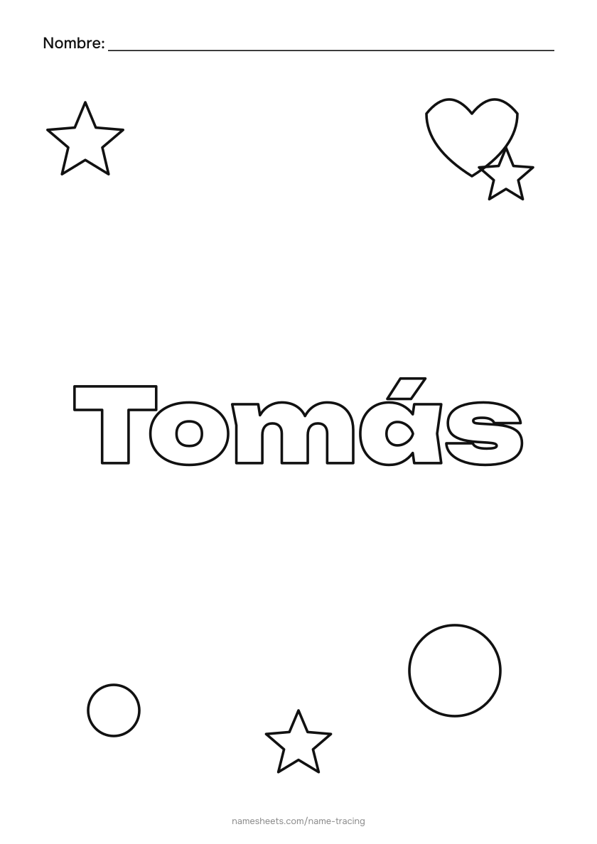 Para colorear: Tomás