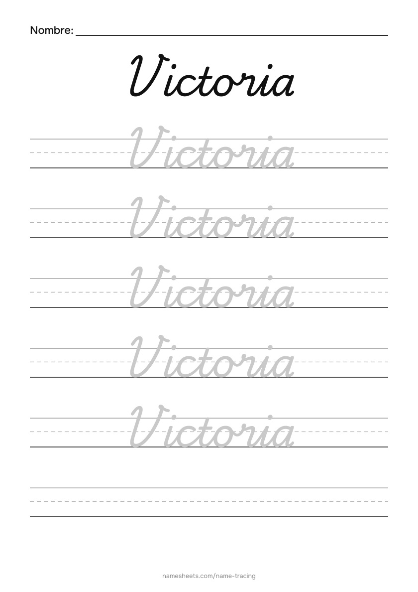 Cursiva: Victoria