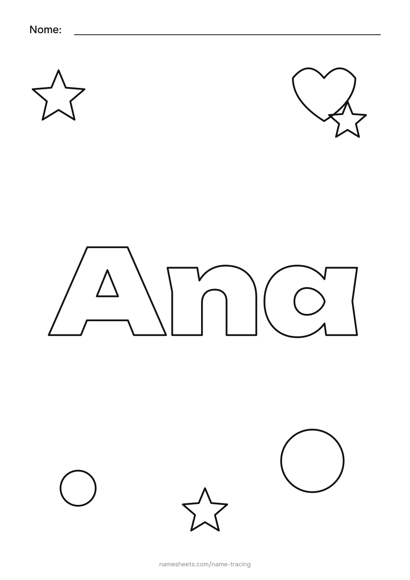 Para colorir: Ana