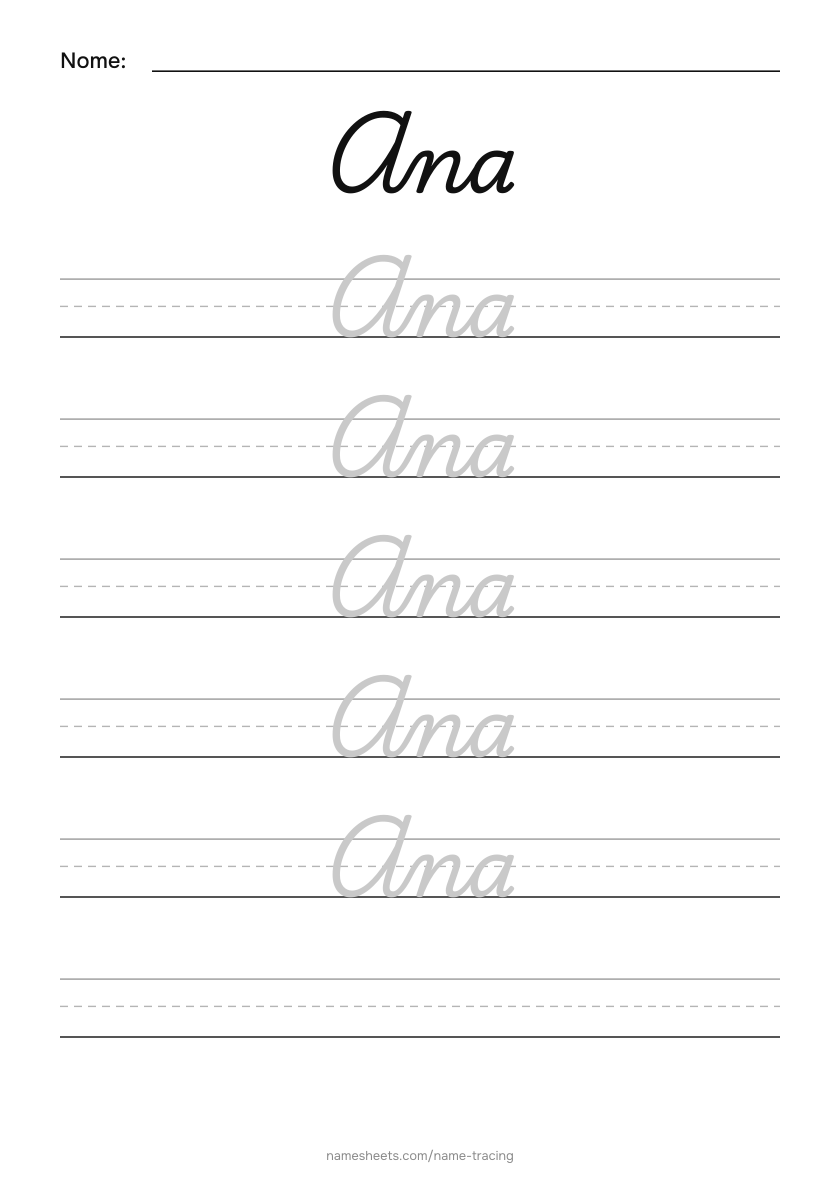 Cursiva: Ana