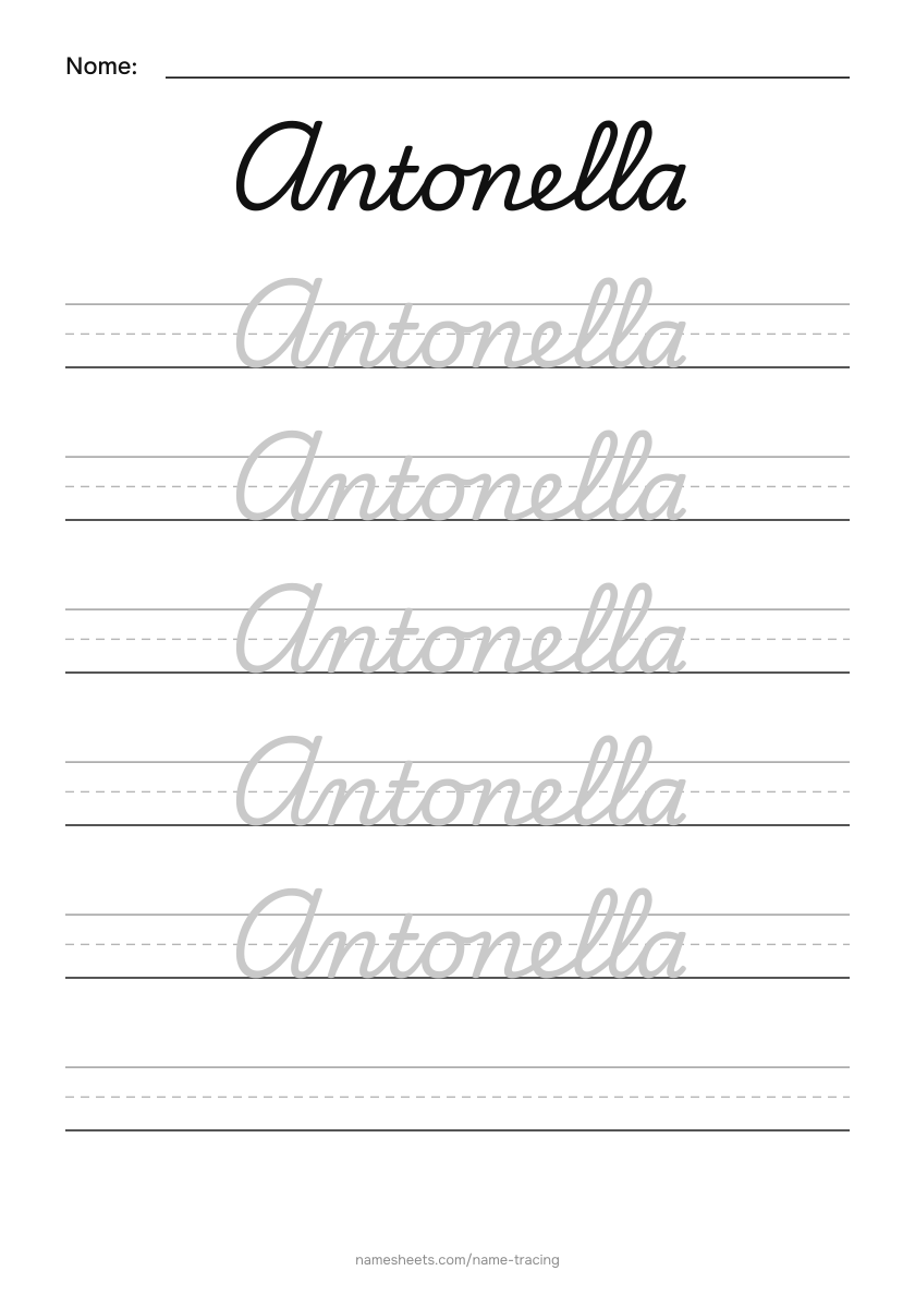 Cursiva: Antonella