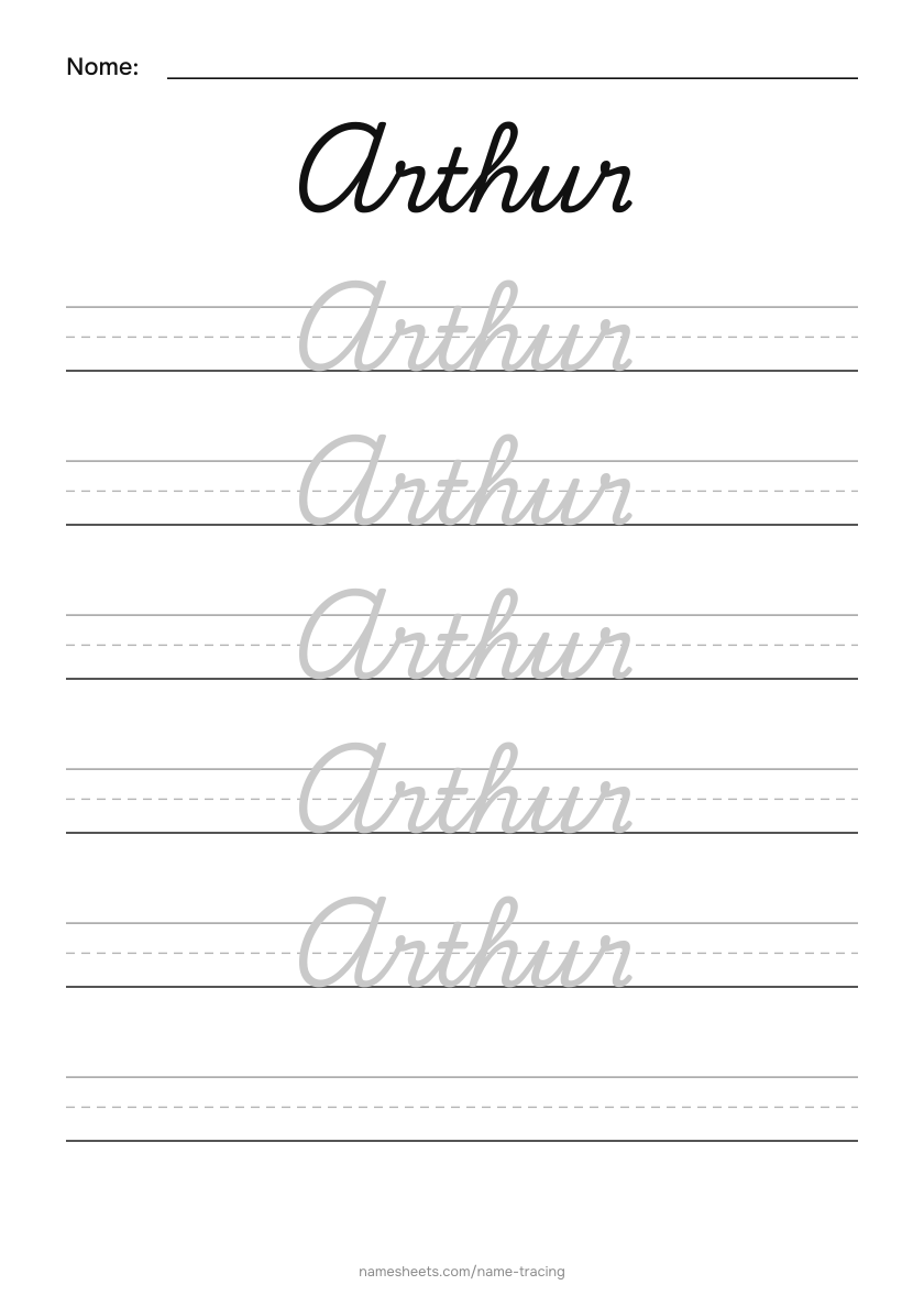 Cursiva: Arthur