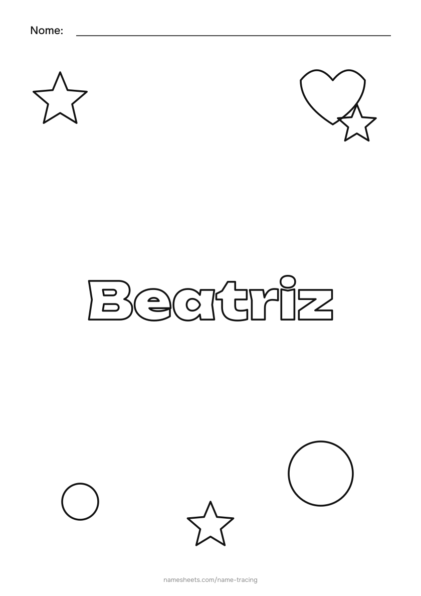 Para colorir: Beatriz